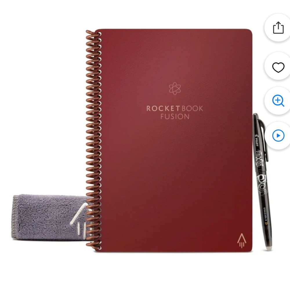 Rocketbook Note Smart Reusable Executive Planner Dot-Grid and Lined, 5" …